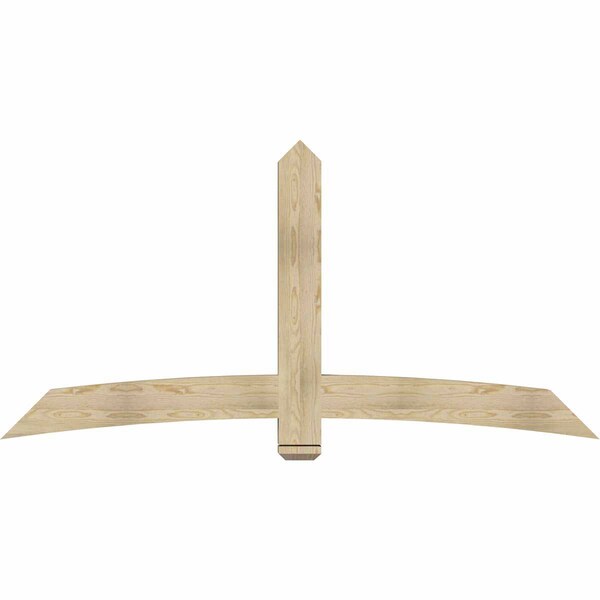 Ekena Millwork Bellingham Rough Sawn Timber Gable Bracket, Douglas Fir, 84"W x 42"H x 4"D x 6"F, 12/12 Pitch GBW084X42X0406BEL00RDF - main